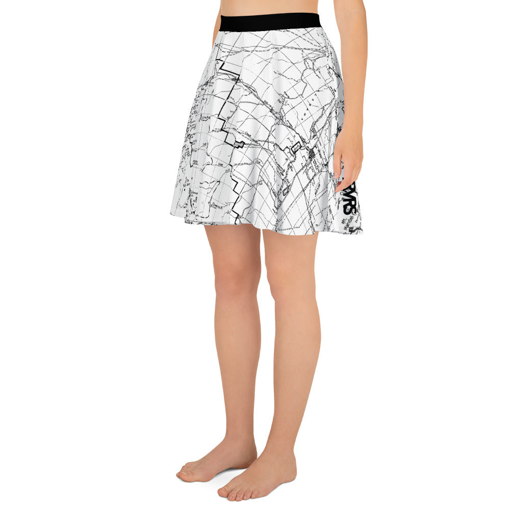 WHITE, Sierra Map - All Over Print Hiking Skirt | TRVRS Outdoors